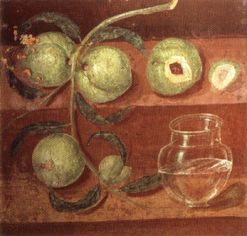 unknow artist Still Life with Peach Bough and Glass jar